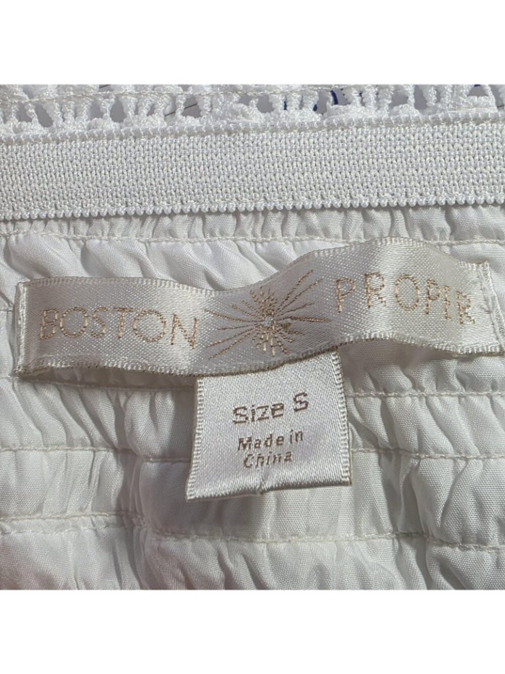 Boston Proper Camisole Top Womens Small White Lace Crochet Cottage Boho Festive - Picture 4 of 15